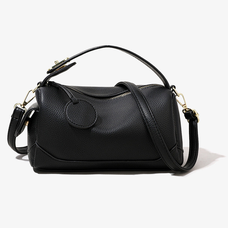 Sac coussin en cuir souple – Grande capacité, porté main ou bandoulière pour femme
