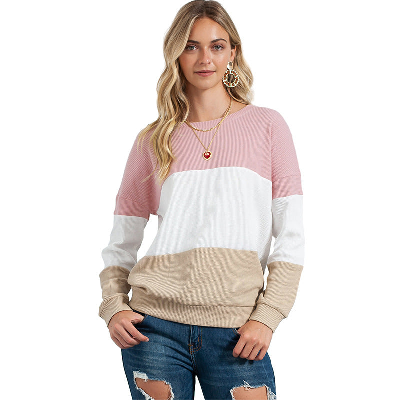 Pull-over pour femme à contraste de couleurs