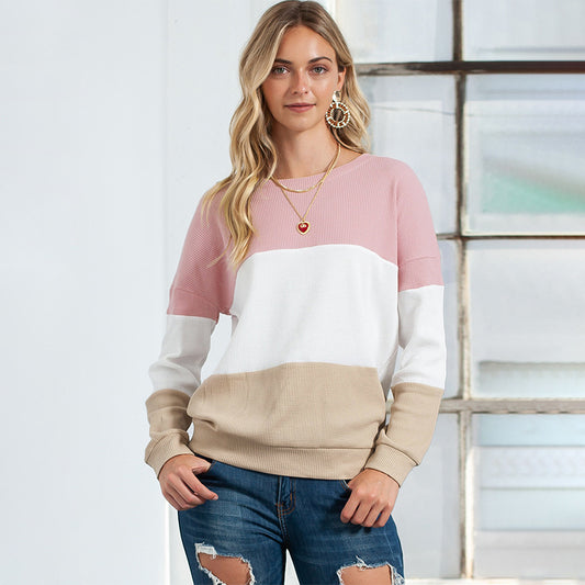 Pull-over pour femme à contraste de couleurs