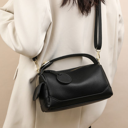 Sac coussin en cuir souple – Grande capacité, porté main ou bandoulière pour femme